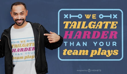 Football sport tailgate party t-shirt design