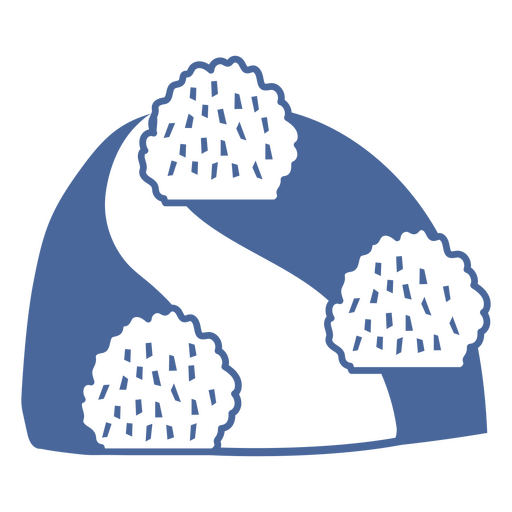 Naturlandschaftsbüsche und eine ausgeschnittene Straße PNG-Design