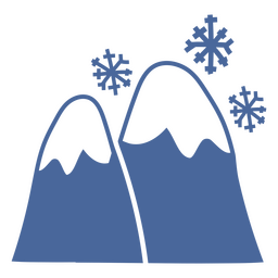 Schneebedeckte Berge der Naturlandschaft ausgeschnitten PNG-Design