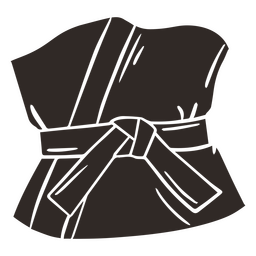 Cinturón con detalle de garabatos recortados de kárate Diseño PNG Transparent PNG