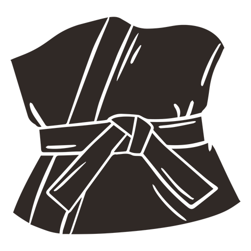 Karate ausgeschnittenes Doodle-Gürteldetail PNG-Design