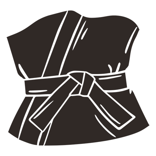 Karate cut out doodle belt detail PNG Design