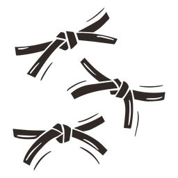 Karate belts cut out doodle PNG Design