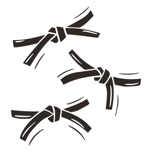 Cinturones de karate recortan garabato Diseño PNG