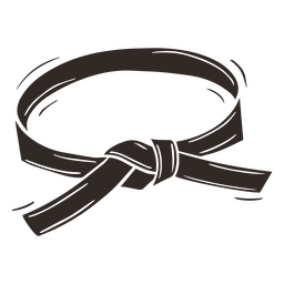 Karate-Gürtel ausgeschnittenes Gekritzel PNG-Design