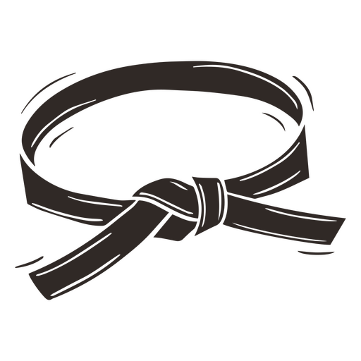 Karate belt cut out doodle PNG Design