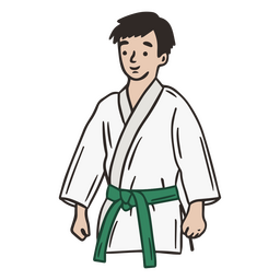 Chico garabato de karate Diseño PNG