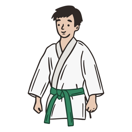 Karate doodle boy PNG Design