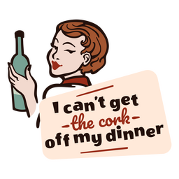 Sarcastic House Wife with Wine Transparent PNG