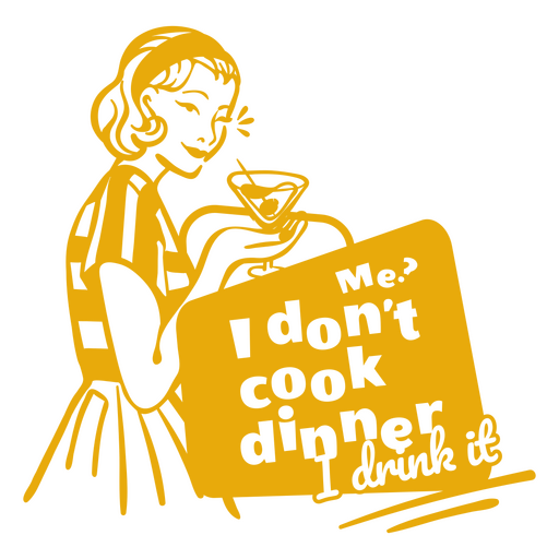 Cita de meme de chica vintage Diseño PNG