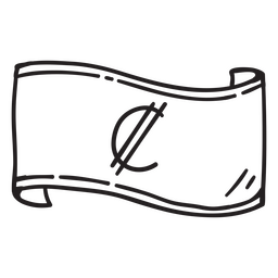 Stroke Costa Rica Colon Bill PNG Design