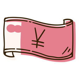 Nota de ienes japoneses Desenho PNG