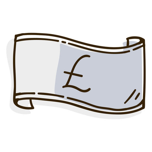 UK Pounds Bill PNG Design