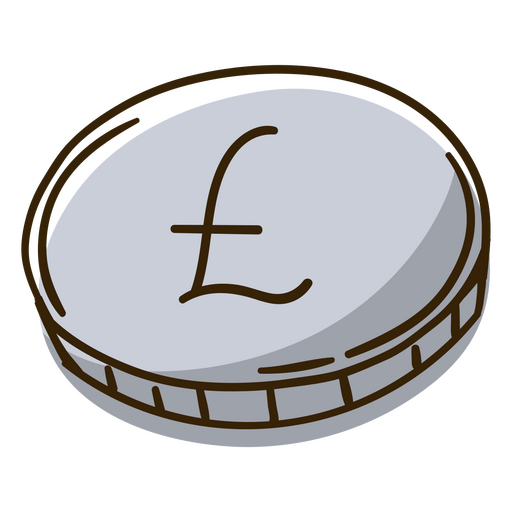 Pfund-Münzen-Geld-Symbol PNG-Design