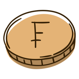 Franc coin money business icon PNG Design