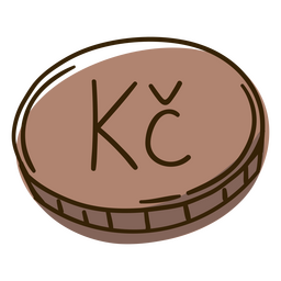 Koruna coin money business icon PNG Design