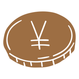 Simple yen coin money business icon PNG Design