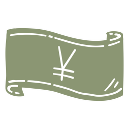 Ícone de negócios de conta de ienes simples Desenho PNG