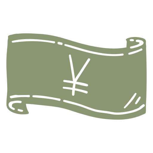 Simple yen bill business icon