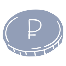 Icono de negocio de dinero de moneda de rublo simple Diseño PNG Transparent PNG