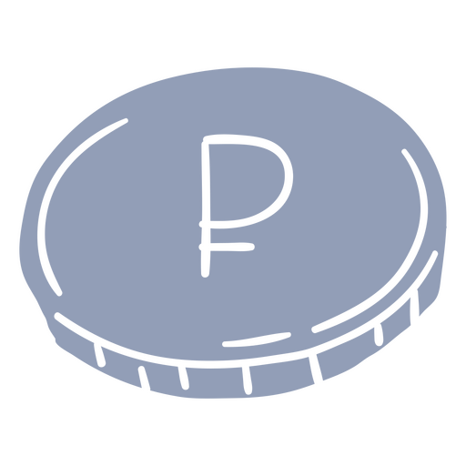 Einfache Rubel-Münzen-Geld-Geschäftsikone PNG-Design