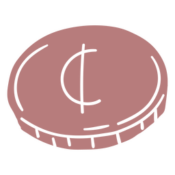 Ícone de negócios de dinheiro de moeda cedi simples Desenho PNG