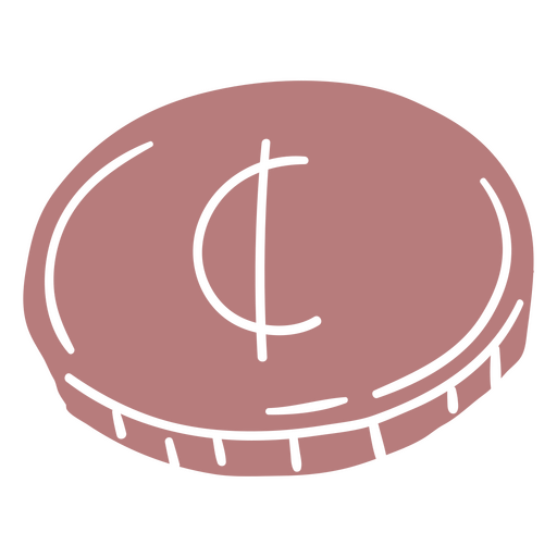 Ícone de negócios de dinheiro de moeda cedi simples Desenho PNG