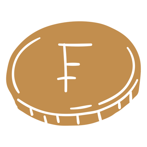 Icono de dinero de finanzas de moneda de franco simple Diseño PNG