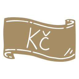 Simple koruna bill financia el icono de dinero Diseño PNG