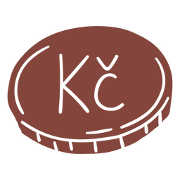 Icono de dinero de finanzas de moneda de corona simple Diseño PNG