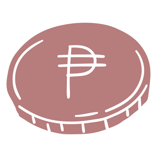 Simple peso coin finances money icon PNG Design