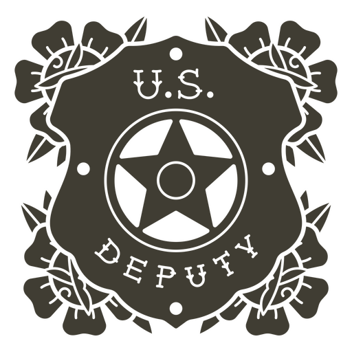 Wild west US deputy badge cut out PNG Design