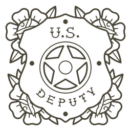 Wilder Westen US-Stellvertreter-Abzeichenstrich PNG-Design