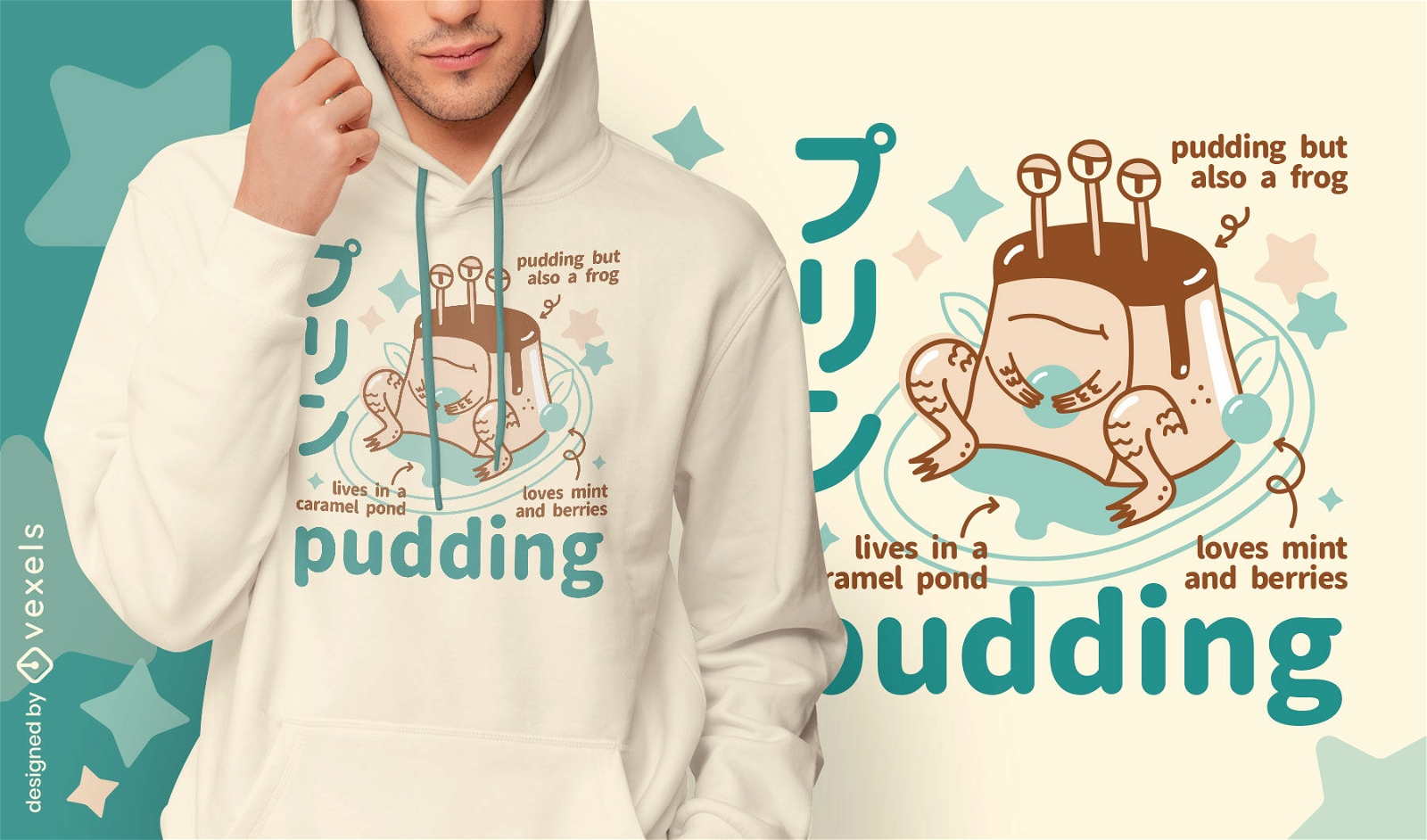 Fantastisches Pudding-Monster-T-Shirt-Design
