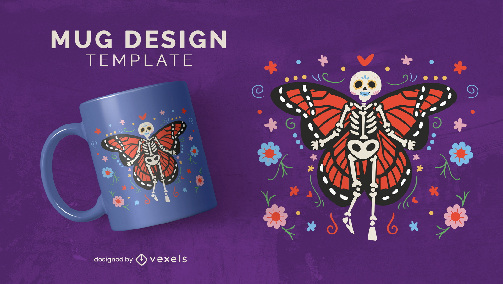 Wunderschönes Dia de los muertos Tassendesign