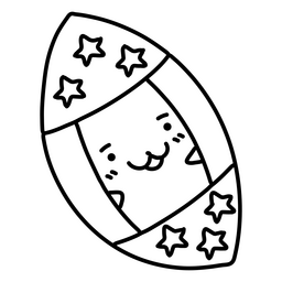 Curso de personagem de bola de futebol de elementos dos EUA Desenho PNG