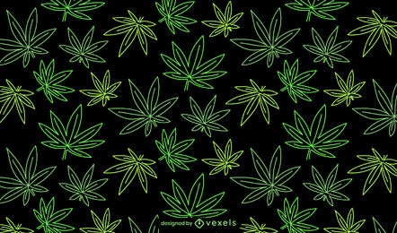 Trazo de diseño de patrón enlosable de cannabis