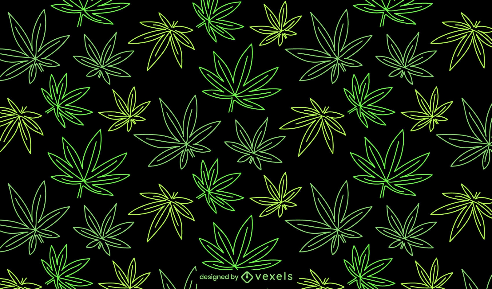 Traço de design de padrão tileable Cannabis