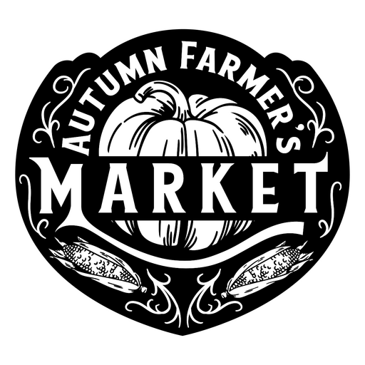 Autumn farmer's market badge PNG Design