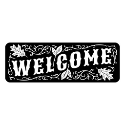 Welcome autumn nature badge PNG Design