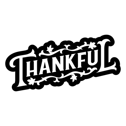 Thankful word lettering PNG Design