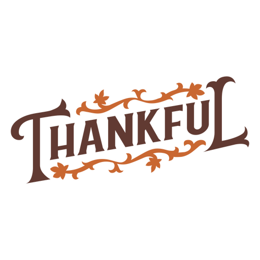 Thankful October Thanksgiving quote PNG Design