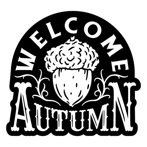 Thanksgiving Welcome Autumn quote badge PNG Design