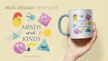 Cute neurodiversity mug design