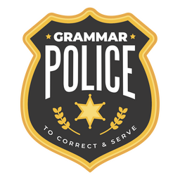 Distintivo preto da polícia de gramática Transparent PNG