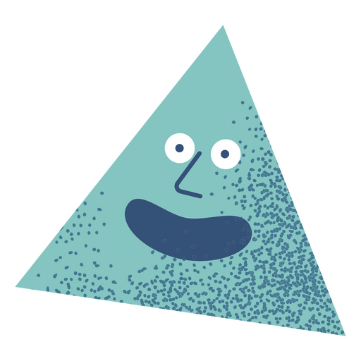 Triángulo punteado feliz Diseño PNG