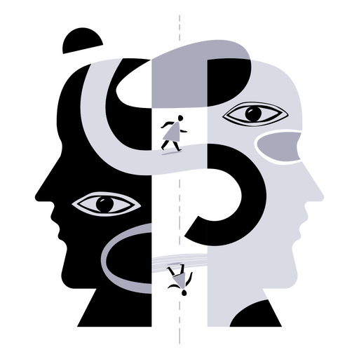 Icono de laberinto mental de neurodiversidad Diseño PNG