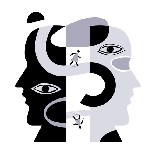 Symbol für Neurodiversitäts-Gedankenlabyrinth PNG-Design