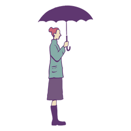 Woman with purple umbrella PNG Design Transparent PNG