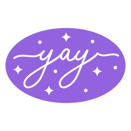 Yay cut out quote PNG Design